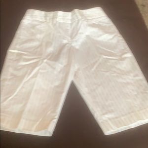 Very dressy white short with light black stripe.